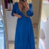 Vestido en seda Talla u azul